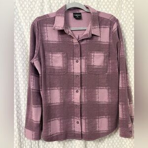32 Degrees Women's Button Down Shirt - Purple Plaid